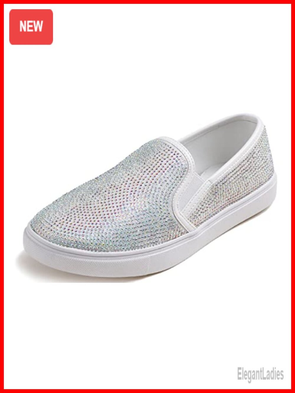 Rhinestone Jeweled Loafer Flats Slip-On Party Wedding Shoes